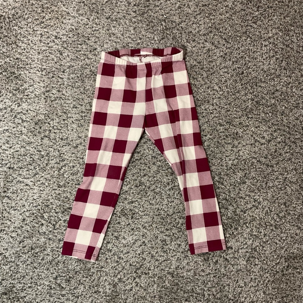 Toddler girls checkered leggings